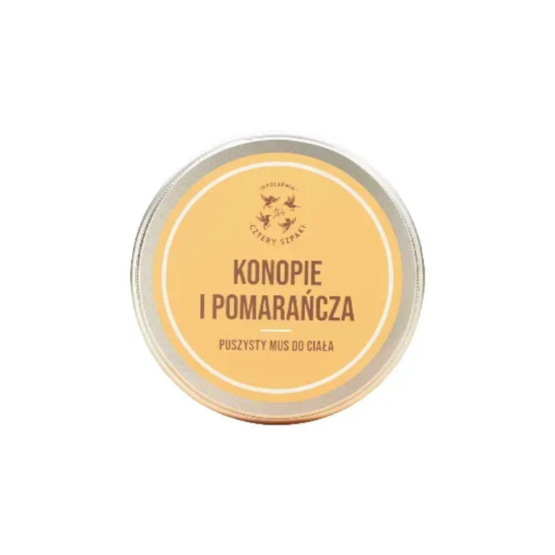 4 Szpaki Mus do Ciała Konopie i Pomarańcza 150ml - Naturalne Odżywienie