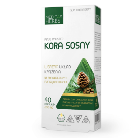 Medica Herbs Kora Sosny 60 kaps - Wsparcie Serca i Krążenia