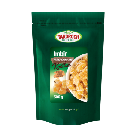 Targroch Imbir Kandyzowany Kostka 500g - Zdrowa Przekąska