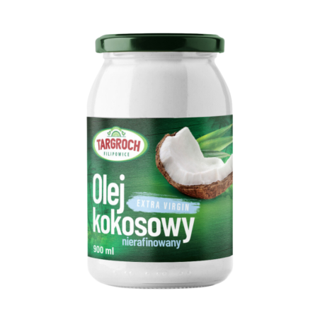 Targroch Olej Kokosowy Nierafinowany 900ml - Zdrowy Tłuszcz