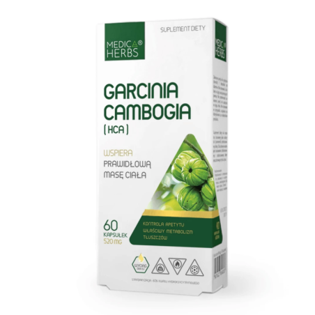 Medica Herbs Garcinia Cambogia (HCA) 60 kaps - Kontrola apetytu i odchudzanie