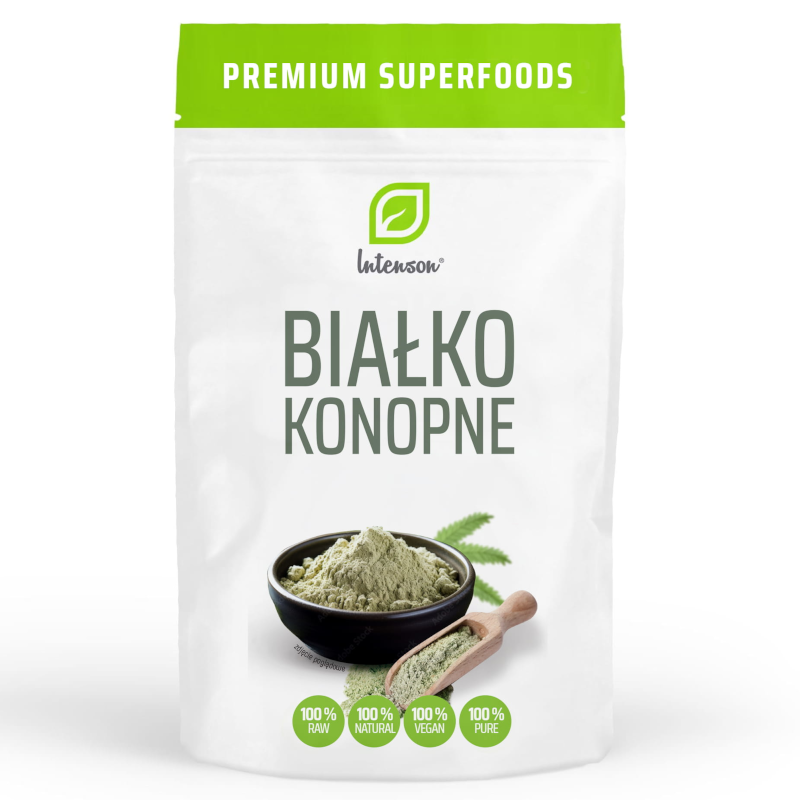Intenson Białko Konopne 250g - Wegańskie Białko Roślinne