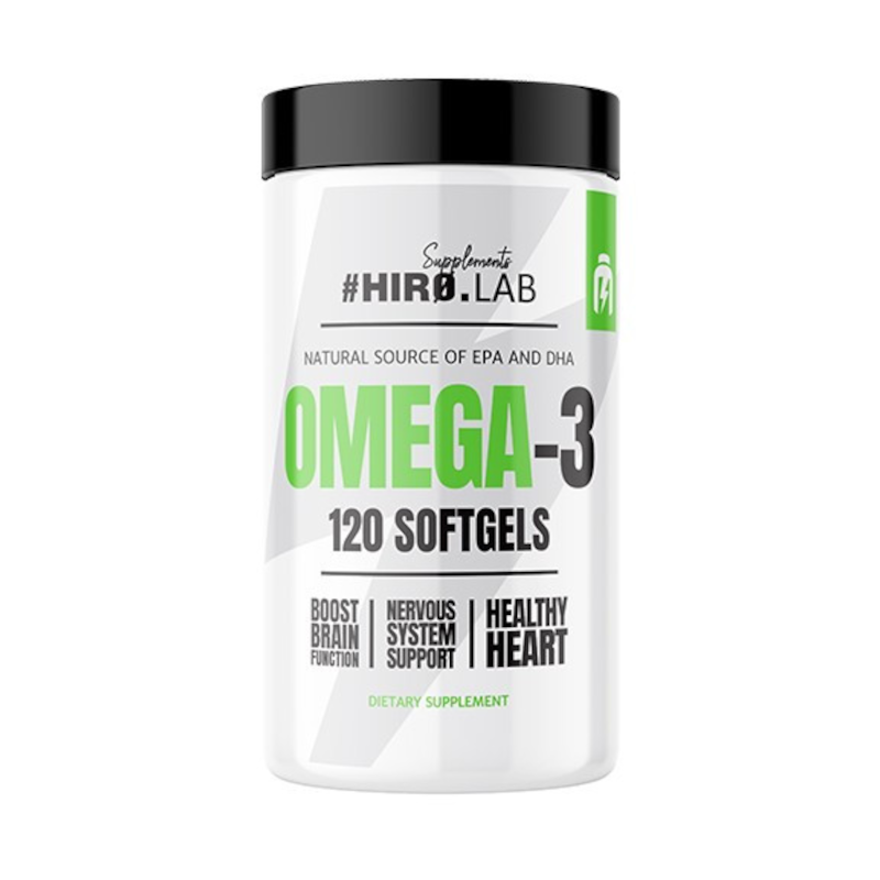 Hiro Lab Omega 3 - 120 kapsułek | Kwasy tłuszczowe Omega-3 dla zdrowia serca i mózgu