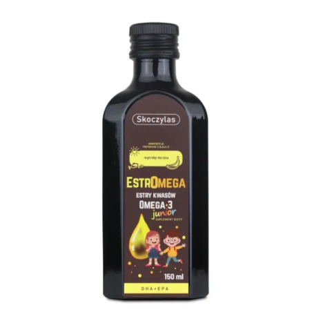 Skoczylas Estromega Junior Omega 3 150ml - Kwasy Omega dla Dzieci