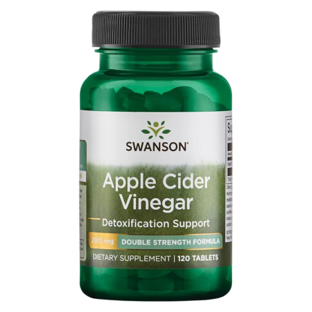 Swanson Apple Cider Vinegar 200mg 120tabs - Detoks i Oczyszczanie