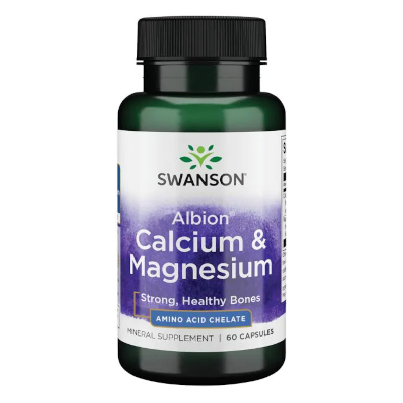 Swanson Albion Calcium & Magnesium - Wapń i Magnez dla Zdrowia