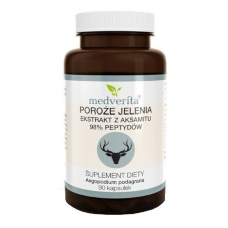 MEDVERITA Poroże Jelenia 300mg 90kaps - Wsparcie odporności i regeneracji
