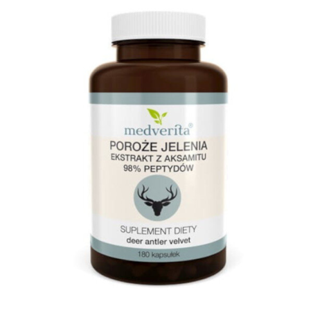 MEDVERITA Poroże Jelenia 300mg 180kaps - Wsparcie odporności i regeneracji