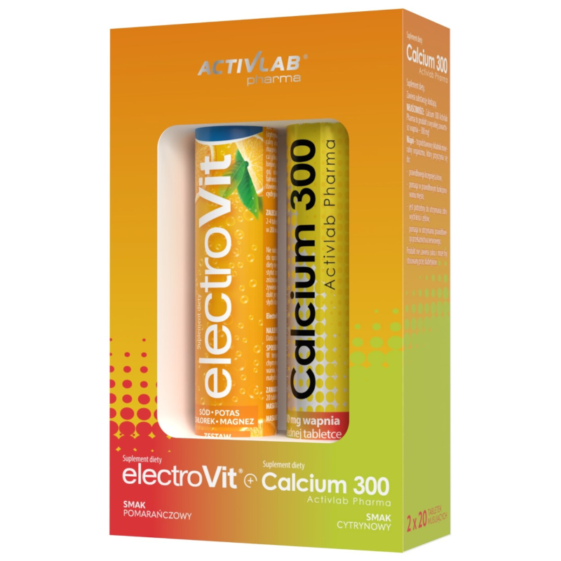 Activlab Electrovit Pomarańcza + Calcium 300 - Elektrolity dla sportowców