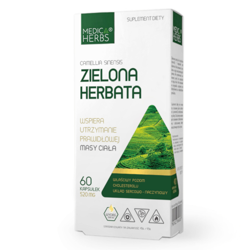 Medica Herbs Zielona Herbata 60 kaps - Naturalne wsparcie odchudzania