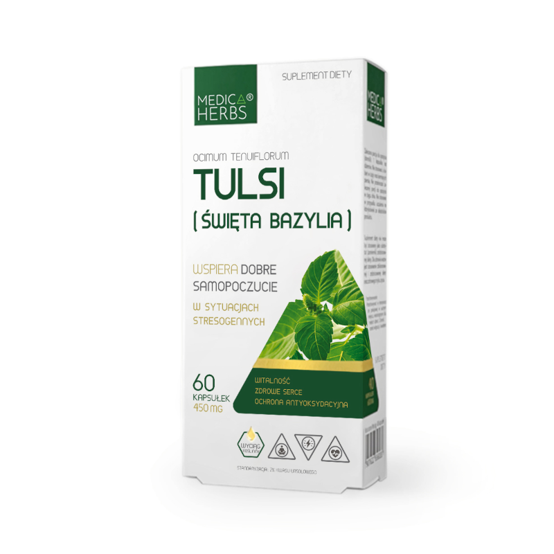 Medica Herbs Tulsi (Święta Bazylia) 60 kaps - Naturalne wsparcie w stresie