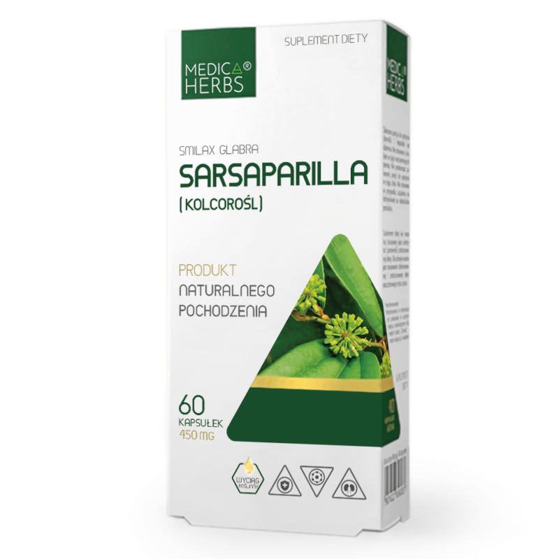 Medica Herbs Sarsaparilla (Kolcorośl) 60 kaps - Detoks i odporność