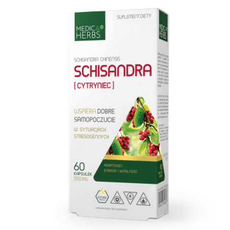 Medica Herbs Schisandra 60kaps - Naturalne wsparcie w stresie