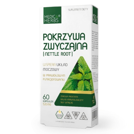 Medica Herbs Pokrzywa Zwyczajna 60 kaps - wsparcie układu moczowego