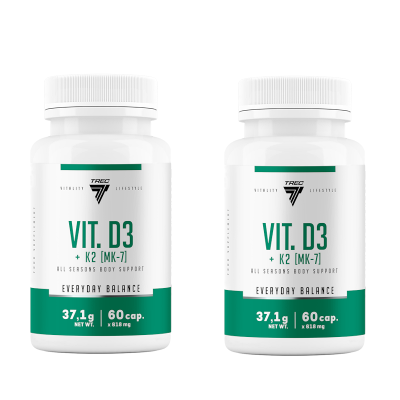 Trec Nutrition VIT D3 + K2 MK7 2x60kaps - Wielopak