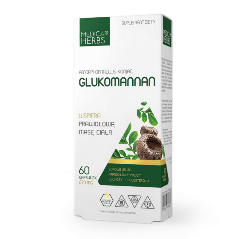 Medica Herbs Glukomannan 60 kaps. - Wsparcie odchudzania