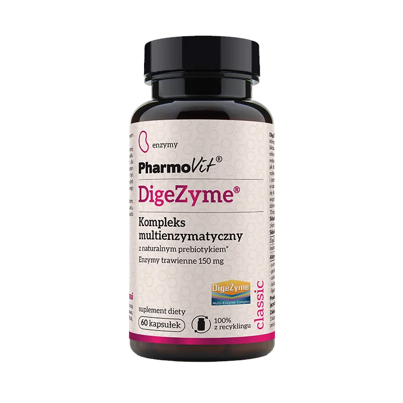 Pharmovit Digezyme 150mg 60 kapsułek - wsparcie trawienia