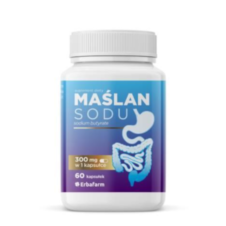 Erba Farm Maślan Sodu 300mg - Zdrowe Jelita 60 kaps.
