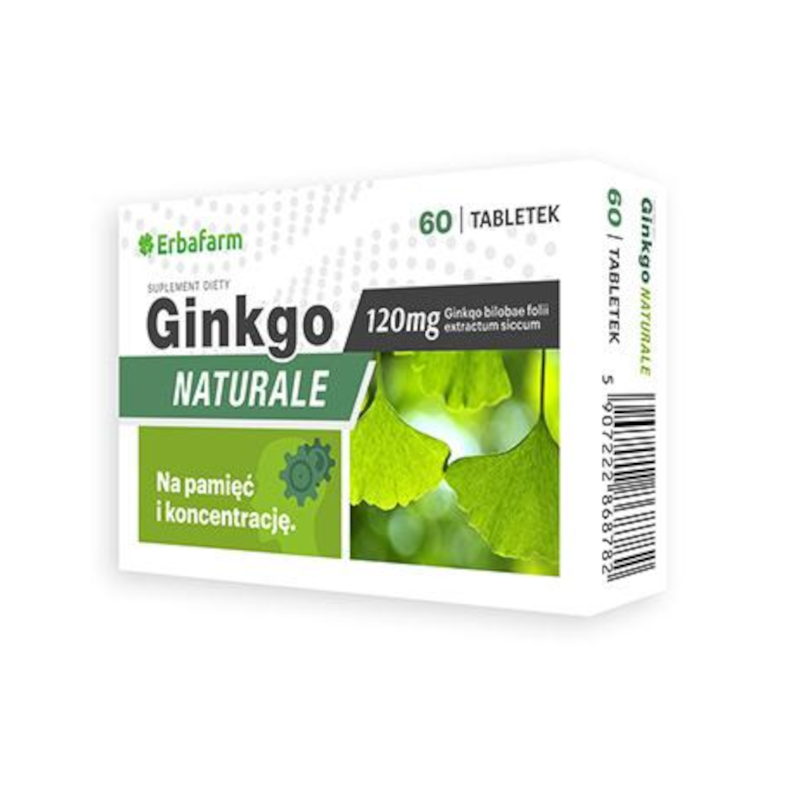 ErbaFarm Ginkgo Naturale 60tab - Pamięć i Koncentracja