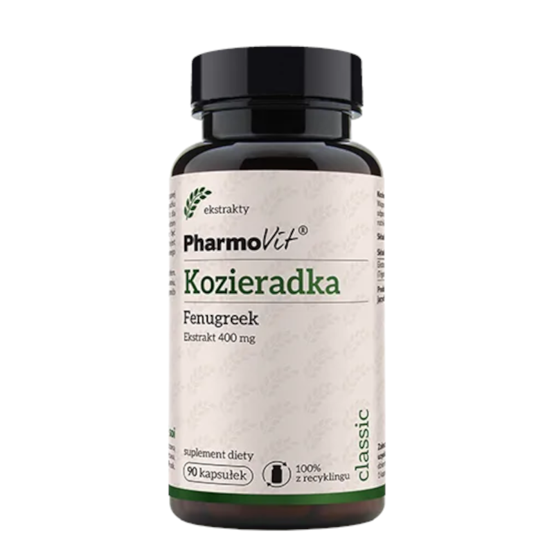 Pharmovit Kozieradka 400mg 90kaps - Boostery Testosteronu | biotechsklep.pl