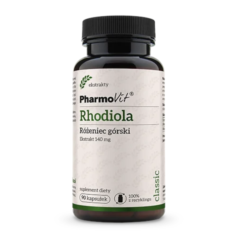 Pharmovit Rhodiola 4:1 140mg 90kaps - Adaptogen na stres i zmęczenie