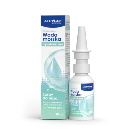 Activlab Woda Morska Hipertoniczna 30ml - Naturalny spray na zatkany nos