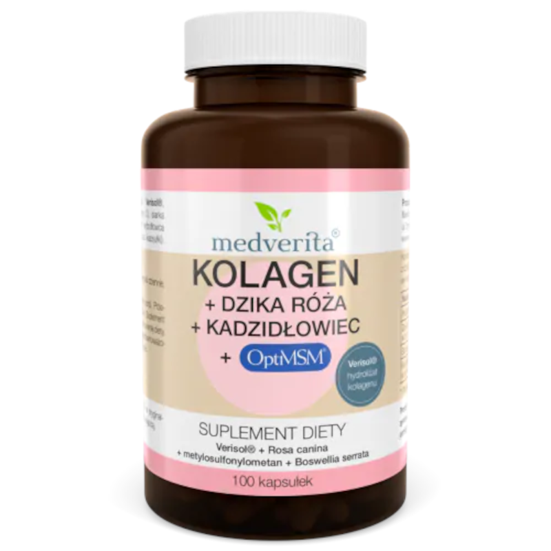 MEDVERITA Kolagen Wołowy+ 100kaps - Regeneracja Stawów i Skóry