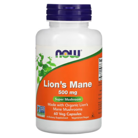 Now Foods Lion's Mane 500mg 60 kaps - Pamięć i Koncentracja