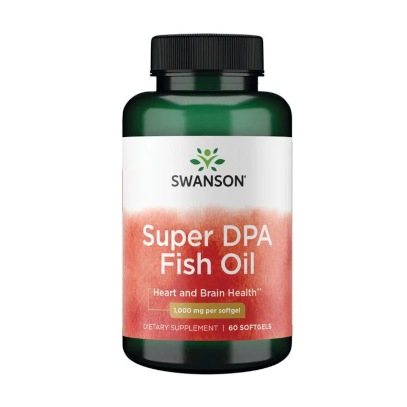 Swanson Super DPA Fish Oil 60 kaps. - Pamięć, Koncentracja, Serce