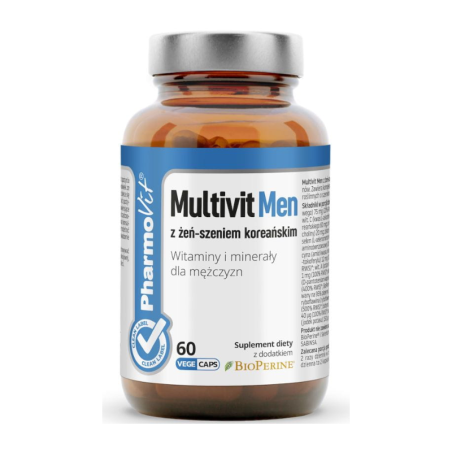 Pharmovit Multivit Men z Żeń-szeniem 60 kaps - Witaminy dla mężczyzn