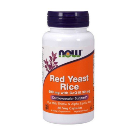NOW Red Yeast Rice with CoQ10 60vkaps - Wsparcie dla serca i energii