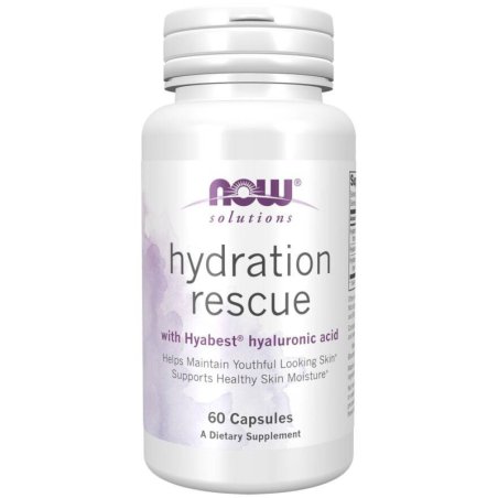 NOW Foods Hydration Rescue 60vcaps - Kwas Hialuronowy na Skórę