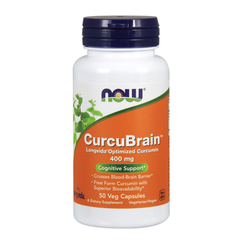 Now Foods CurcuBrain 400mg 50vcaps - Wsparcie mózgu i trawienia