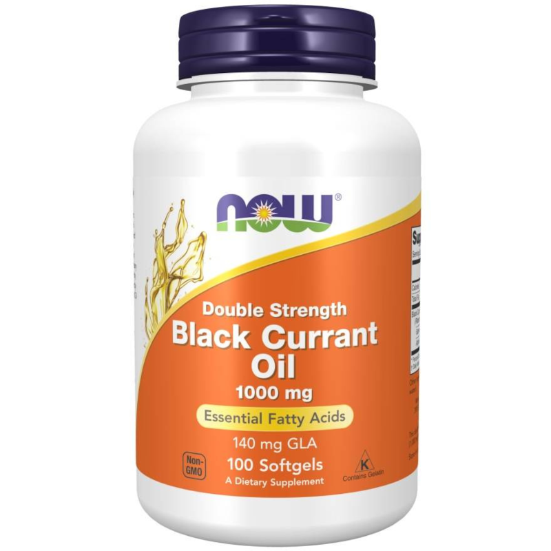 NOW Foods Black Currant Oil 1000mg 100 Softgels - Olej z Czarnej Porzeczki
