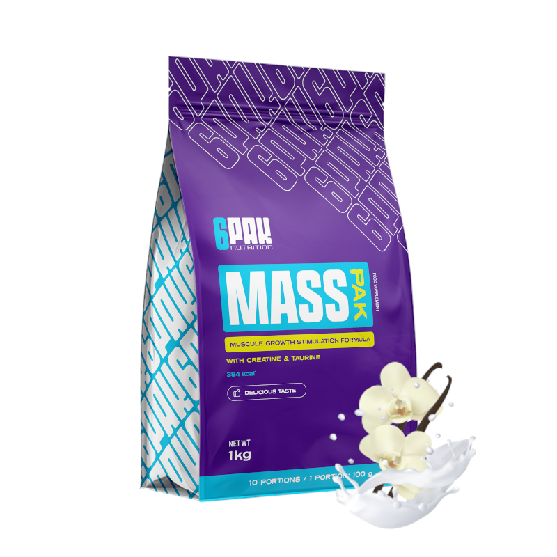 6PAK Nutrition Mass Pak 1000g - Gainer na masę