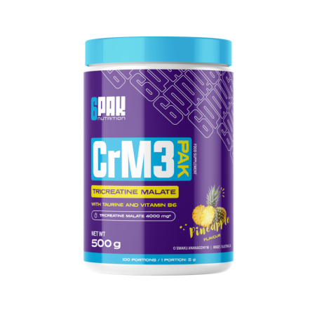 6PAK CrM3 Pak Jabłczan Kreatyny 500g - Energia i Siła