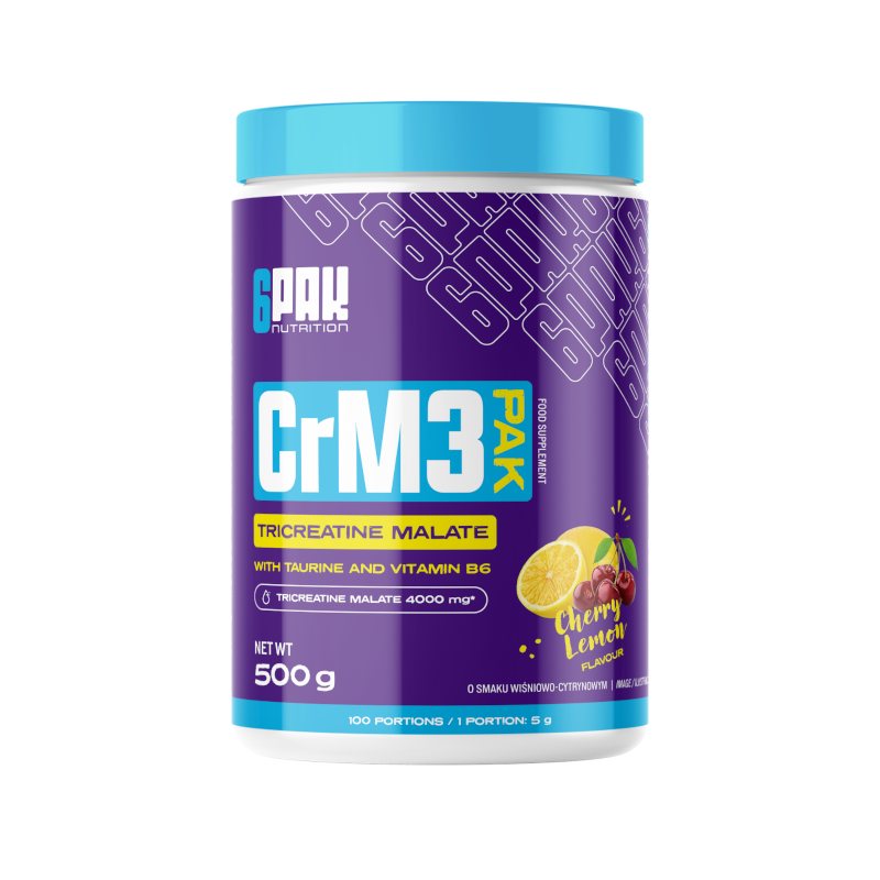 6PAK CrM3 Pak Jabłczan Kreatyny 500g - Energia i Siła