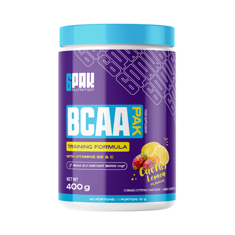6PAK BCAA PAK 400g - Aminokwasy na Regenerację Mięśni