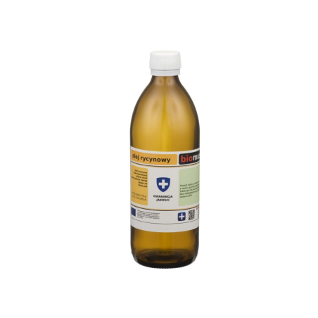 Biomus Olej Rycynowy 500ml - Naturalna Pielęgnacja Włosów, Rzęs i Skóry