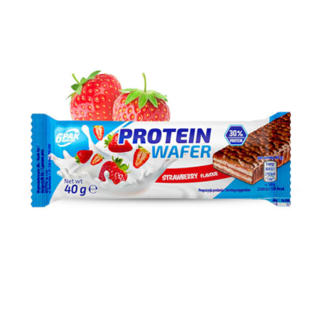 6PAK Protein Wafer Truskawkowy - Baton Proteinowy 60g