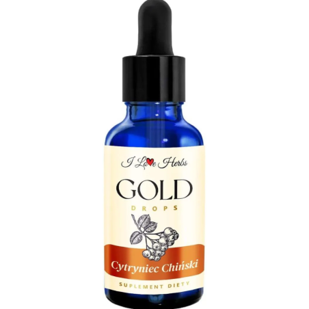 I love Herbs Cytryniec Chiński Gold Drops 50ml - Adaptogen na stres