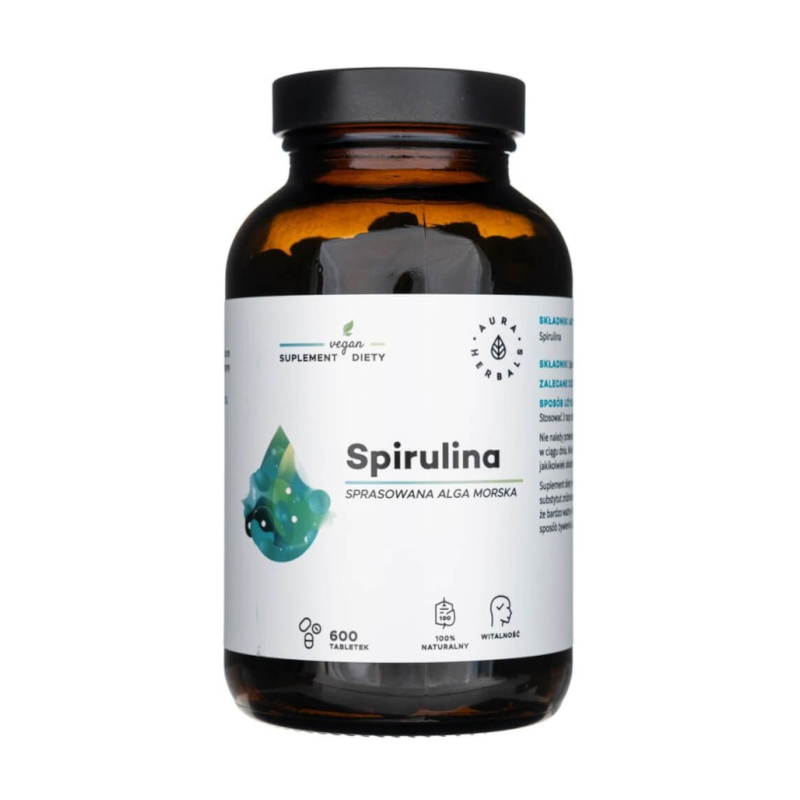 Aura Herbals Spirulina 600 tab - wsparcie odporności i energii