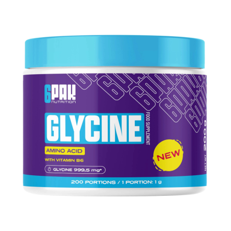 6PAK Glycine 200g - Tabletki na Sen i Bezsenność | biotechsklep.pl