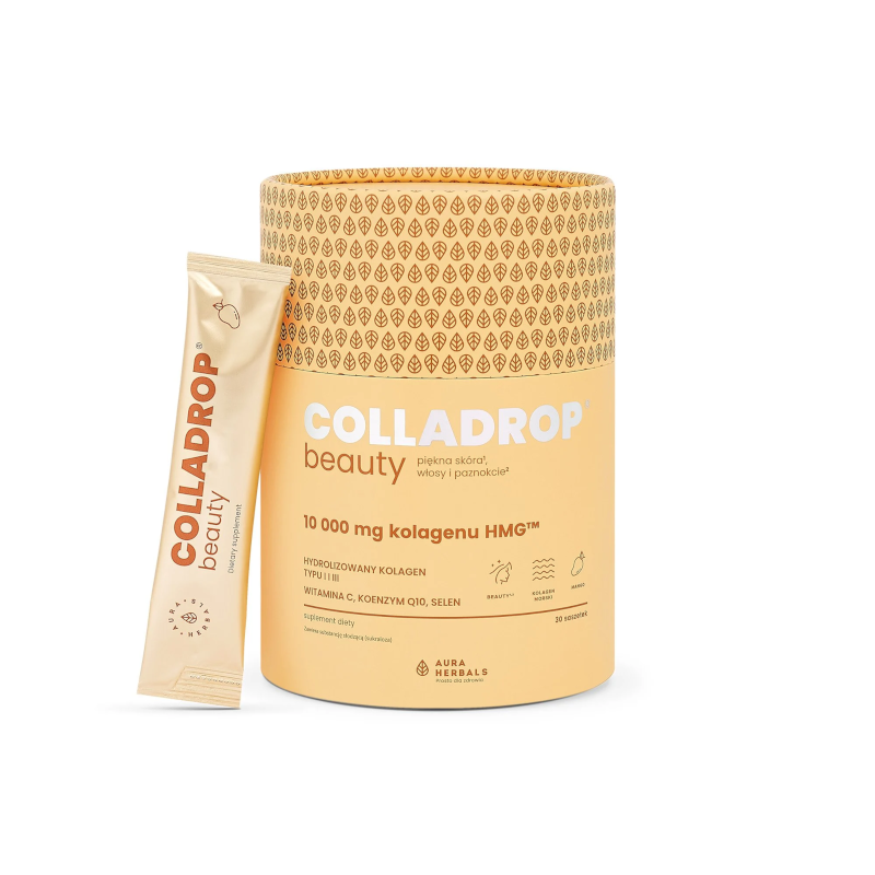 Aura Herbals Colladrop Beauty Kolagen Mango - Skóra, Włosy, Paznokcie