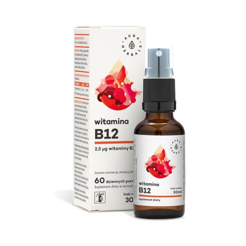 Aura Herbals Witamina B12 Forte 30ml - Metylokobalamina