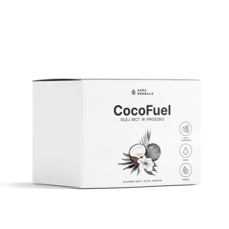 Aura Herbals Cocofuel Olej MCT w Proszku 30 saszetek - Energia i Koncentracja