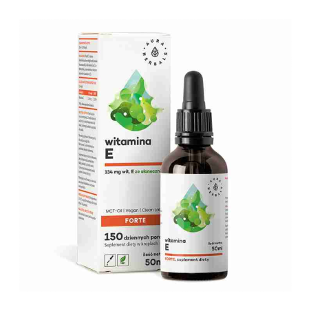 Aura Herbals Witamina E FORTE MCT 50ml - Antyoksydant dla skóry