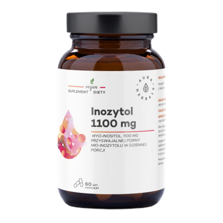 Aura Herbals Inozytol 1100 mg Myo-Inositol 60 kaps - Wsparcie hormonalne