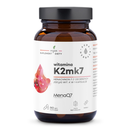 Aura Herbals Witamina K2MK7 MenaQ7 200 μg 90 kaps - Biotechsklep.pl
