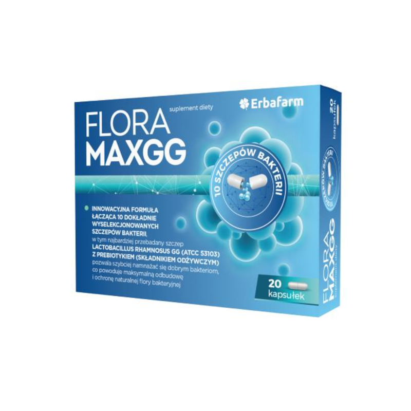 ErbaFarm Flora Max GG 20 kapsułek - Probiotyk na odporność i jelita